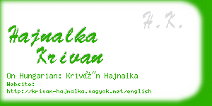 hajnalka krivan business card